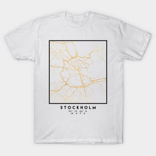 STOCKHOLM SWEDEN CITY STREET MAP ART T-Shirt